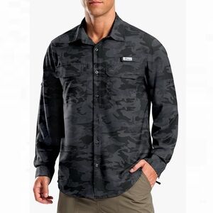 Pudolla Performace Outdoor Gear Shirt in Gray Camo